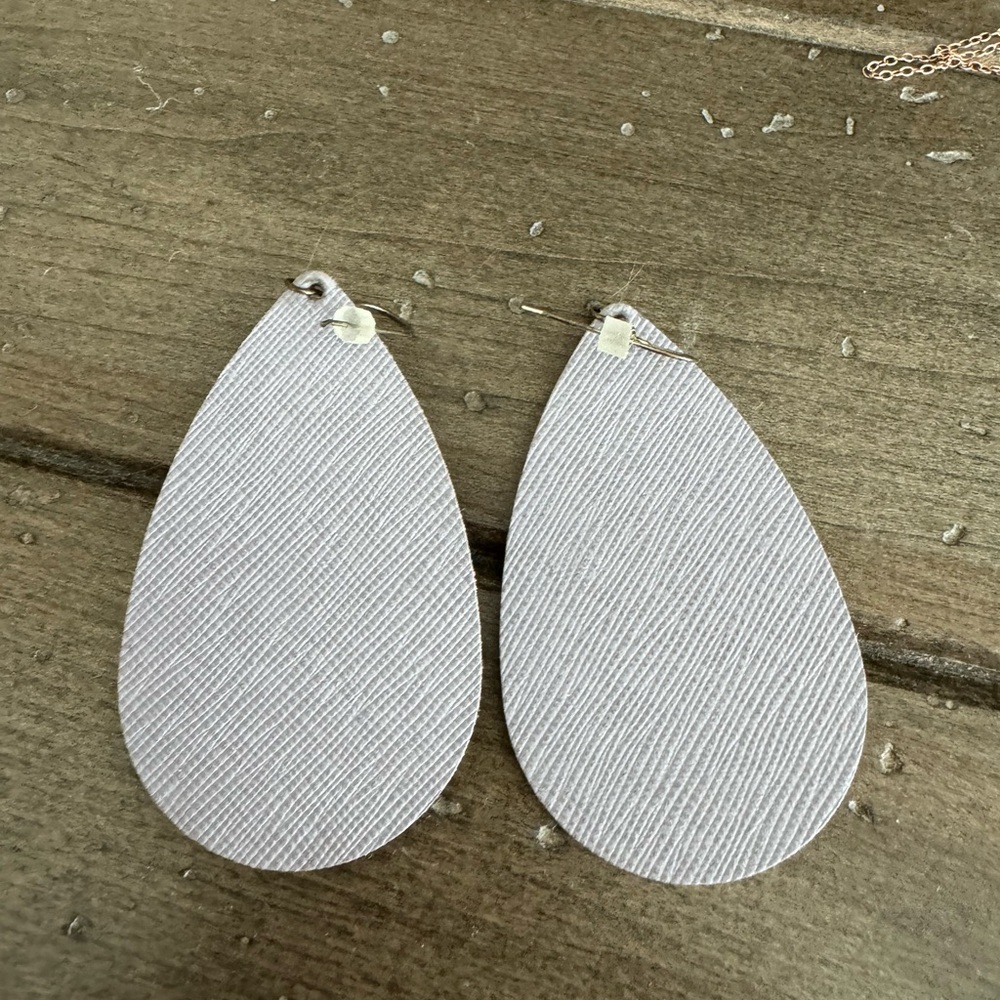 Nickel and Suede Earrings